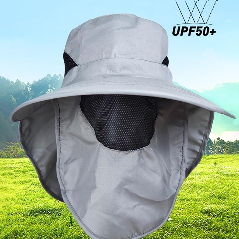 Foldable Sun Protections Hat Hikings Camping Casual Fishing Caps with Neck Flap