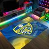 Leeds United Design Kristall Samt Teppich Gemütlich Nicht?Rutschfester Teppich mit Aufdruck für Schlafzimmer Wohnzimmer Eingang