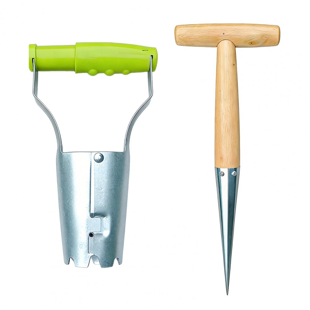 Plant Hole Digger for Planting Seeds And Bulbs Lightweight Garden Seeds Dispenser with Wooden Handle Handheld Tool for Tulip Daf