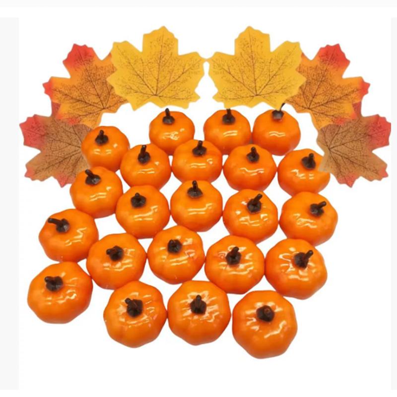 3.5cm Mini Artificial Pumpkin - Halloween Foam Small Pumpkin for Bonsai & Hanging Accessory