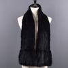 Winter Natural Mink Fur Scarf For Women Long Style Lady Genuine Fur Neckerchief Handmade Knitted Really Mink Fur Scarves