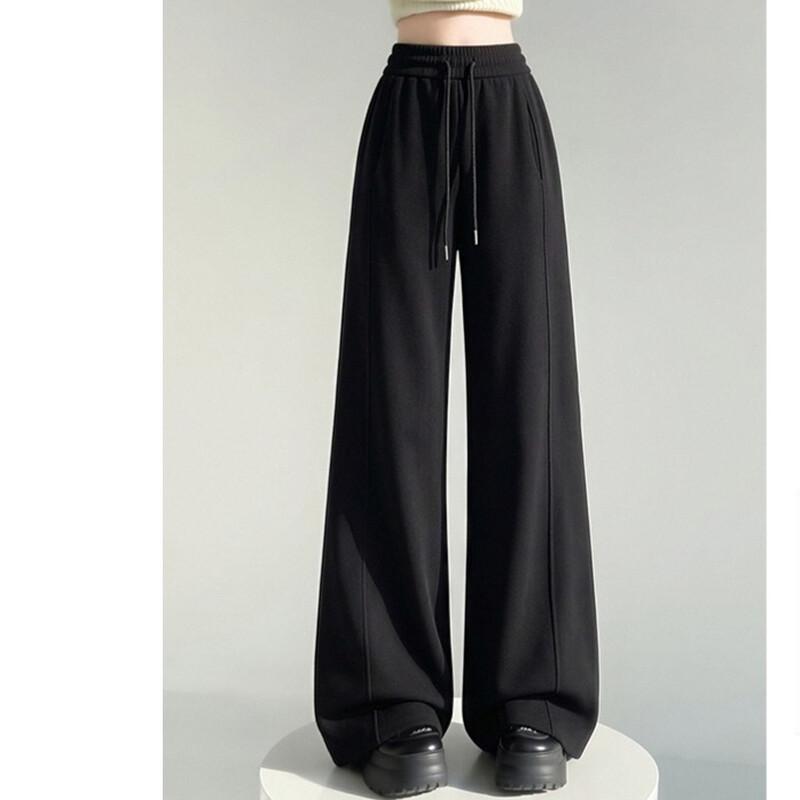 2026 Women's Thermal Knit Casual High-Waisted Trousers