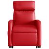 Electric Recliner Chair with Lift Function Red Faux Leather