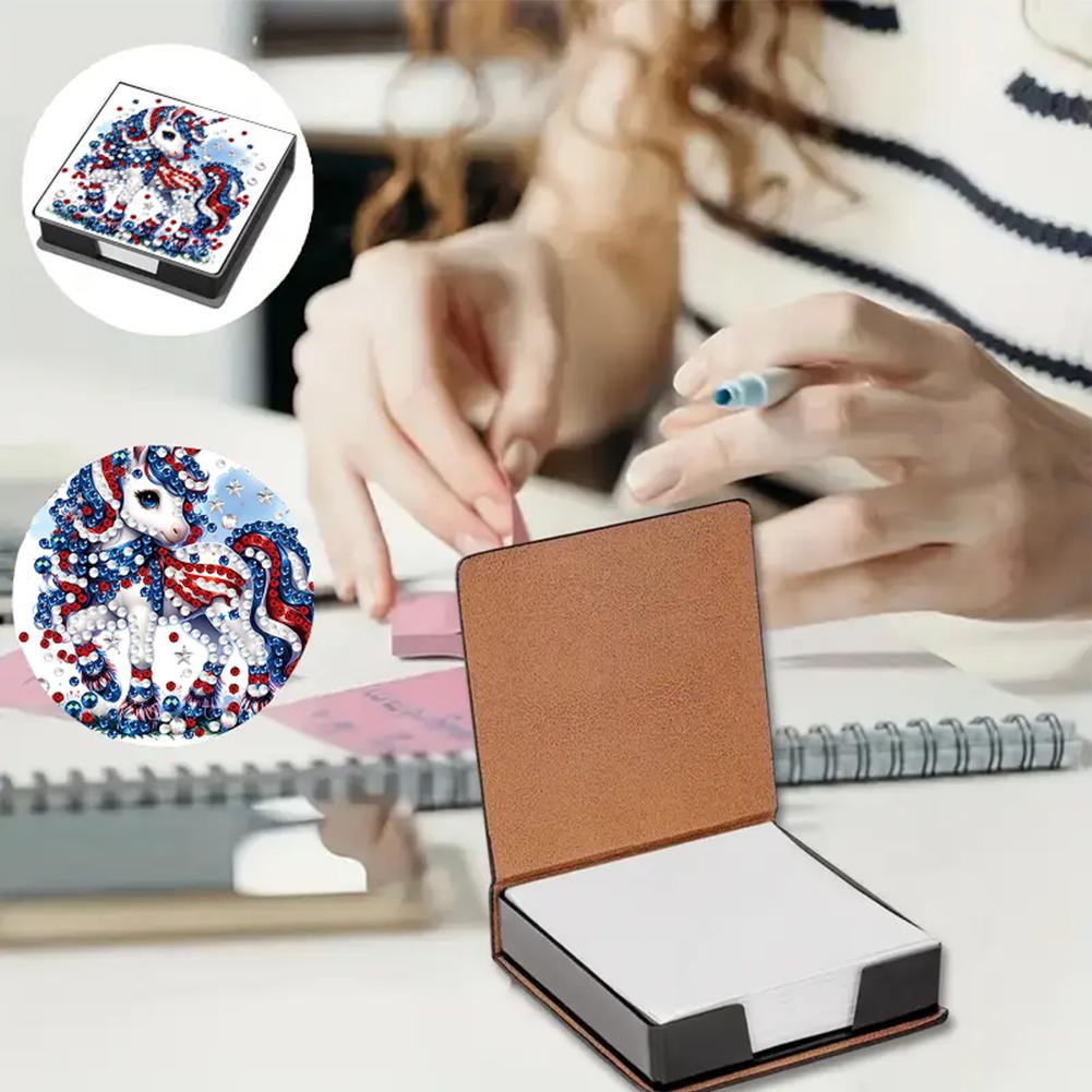 PU 5D Diamond Painting Kit Note Box Diamond Art Notepad Box for Home Office  Supplies Holiday Gifts