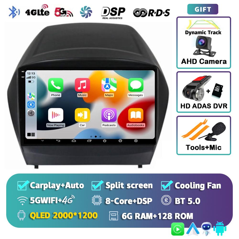 Android 14 Carplay Auto WIFI+4G Car Radio For Hyundai Tucson 2 LM IX35 2009-2015 Multimedia Video Player Navigation GPS DSP 2din