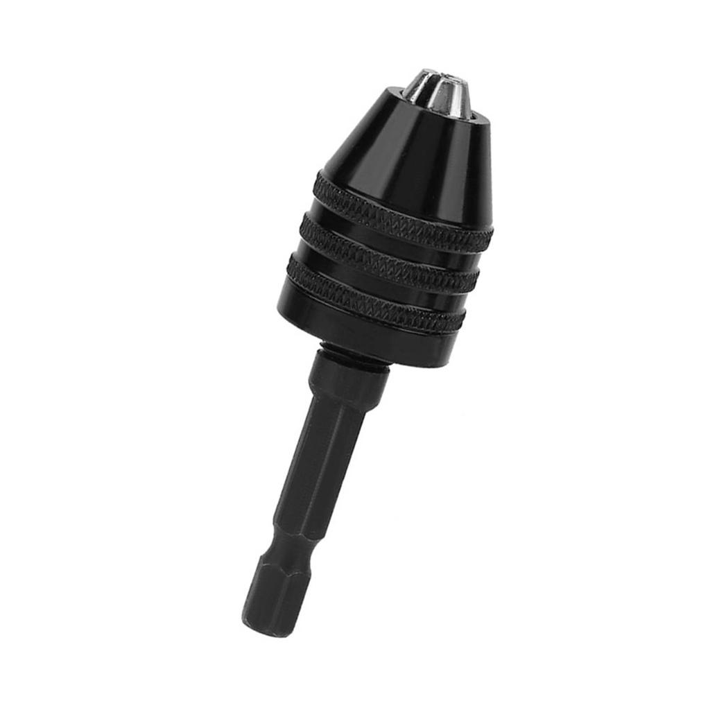 1Celsius4 Keyless Drill Chuck 0.3-6.5mm Clamping Capacity Hex Shank Adapter for   Power Drill Electric Grinder with Converter