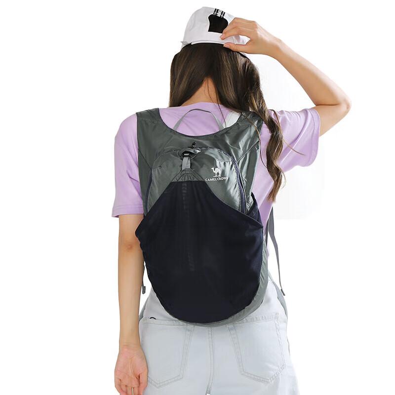 CAMEL Lightweight Foldable Cycling Backpack, Travel Rucksack, W9B31L8013B, Gray, 15L, One Size