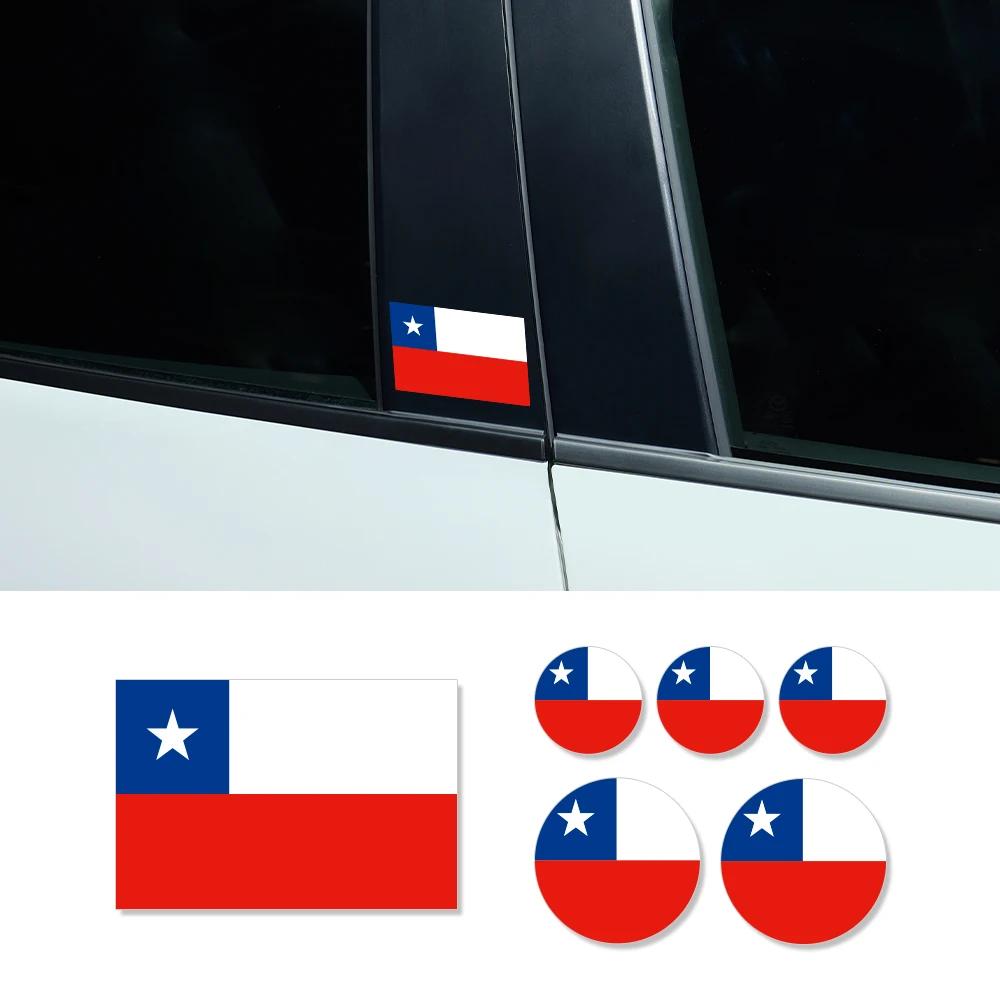 Chilean Flag Car Sticker Chile Flag Vinyl Decals Motorcycle Laptop Decor Accessories For Toyota Hyundai Chevrolet Nissan Suzuki