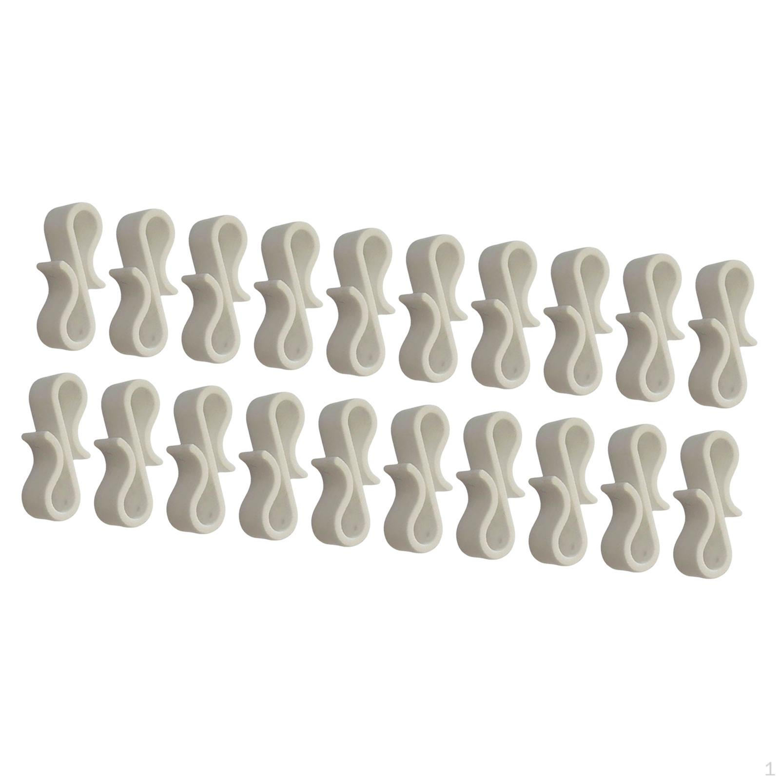 

Крючки для желобов для подвешивания уличных гирлянд и украшений 20 Pieces белый