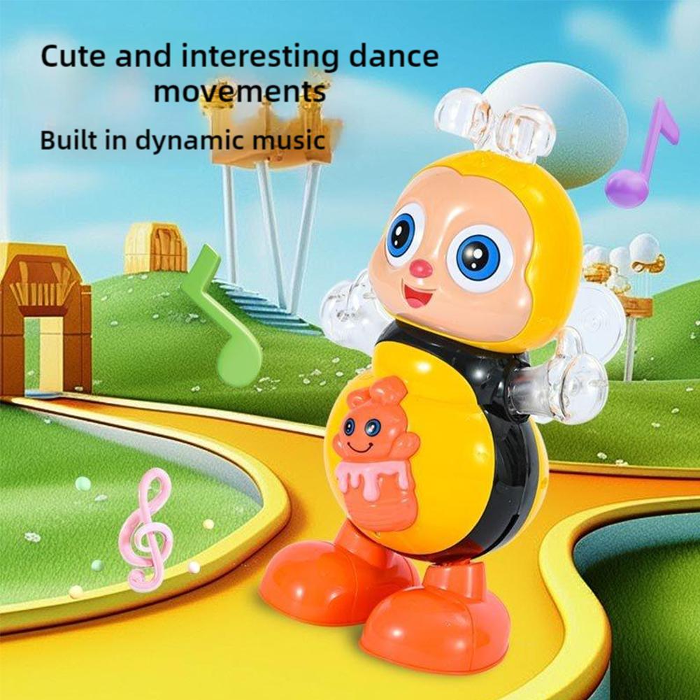 Dancing Bee Electric Toys with Musical and Lights Electronic Cartoon Bee Preschool Learning Toys Dancing animal Bee Singing toy