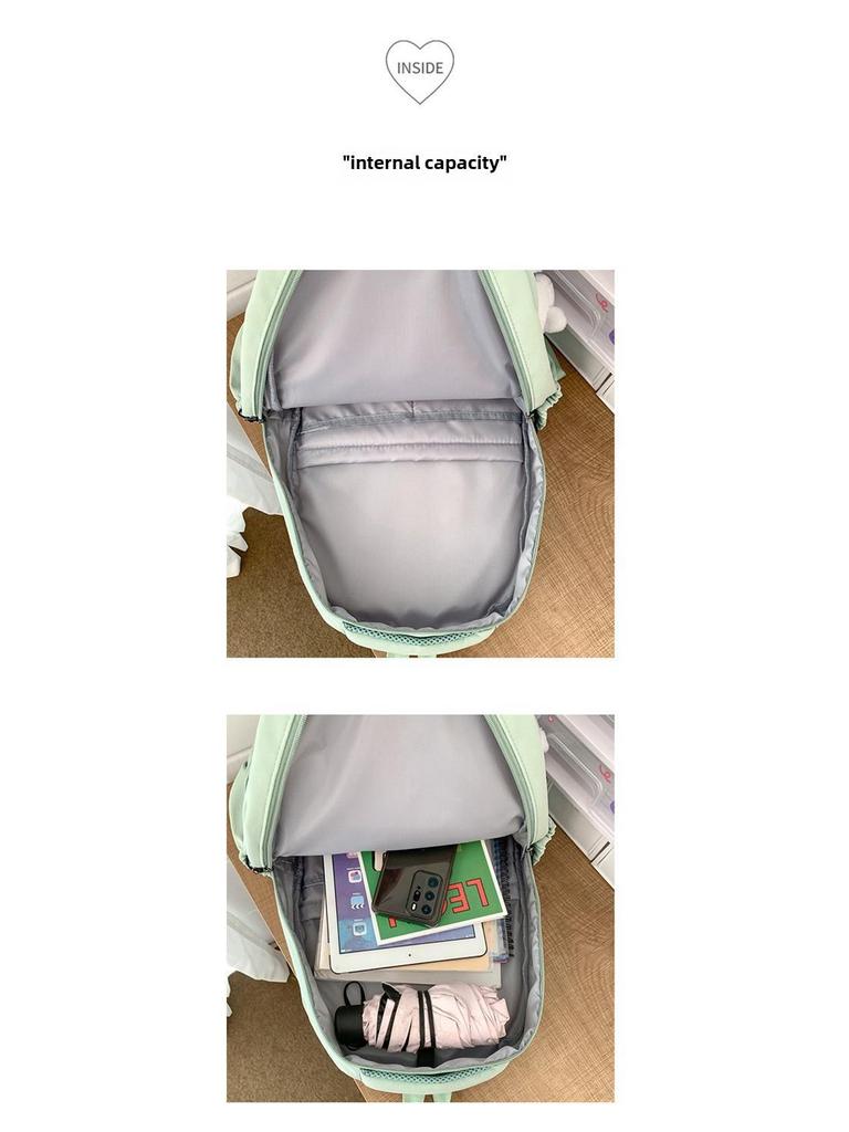 Vielseitiger Rucksack mit großem Fassungsvermögen für Frauen und Studenten: Lässig, Schlichtes Design für Junior High, High School, College