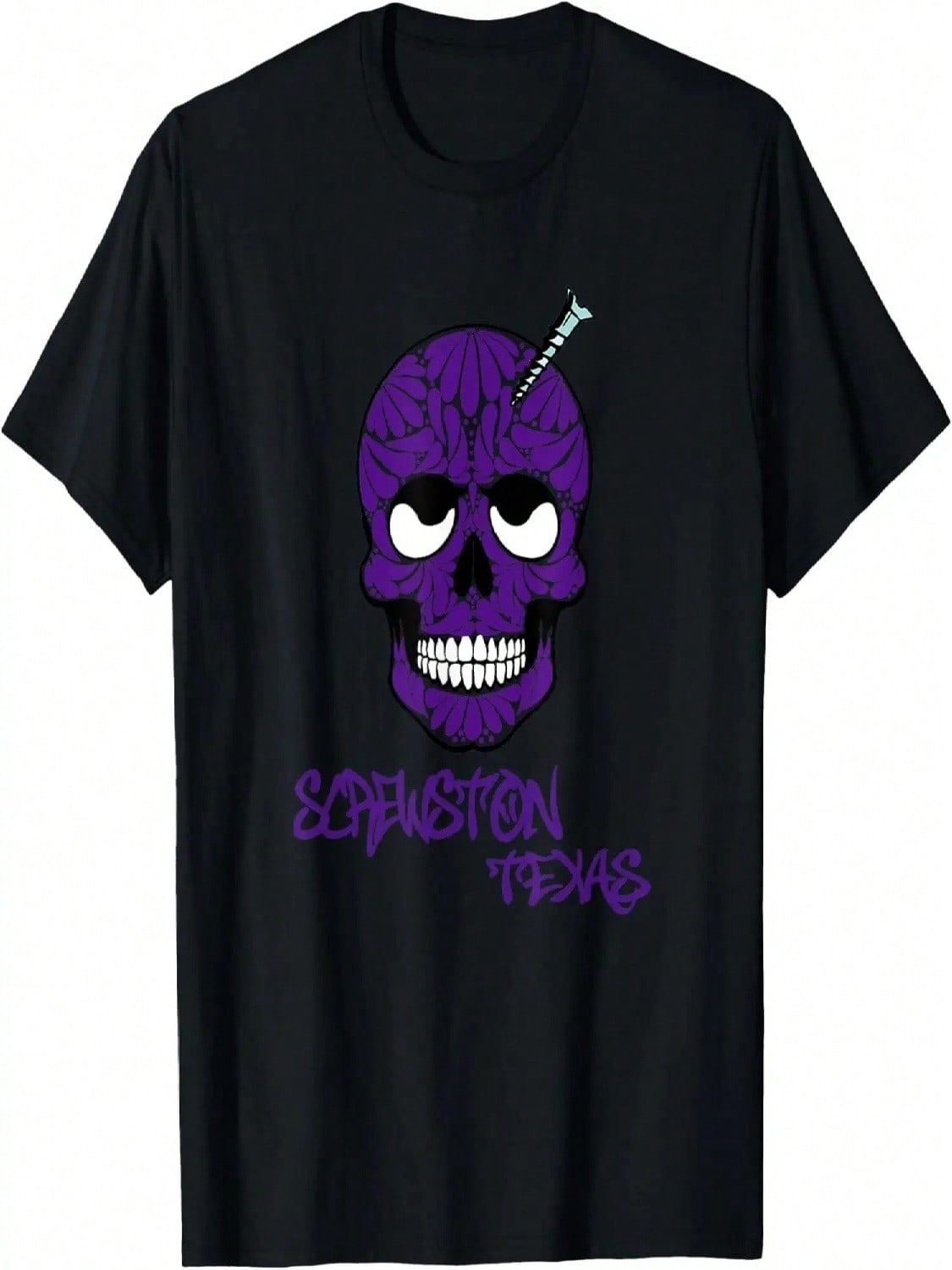 Screwston, Texas Talavera Screwhead Skeleton Skull T-Shirt S разноцветный