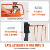 SucceBuy 3000LBS Panel Dolly Drywall Sheet Cart with Deck & 5" Swivel Wheels Handling Wall Sheetrock Lumber for Garage Warehouse