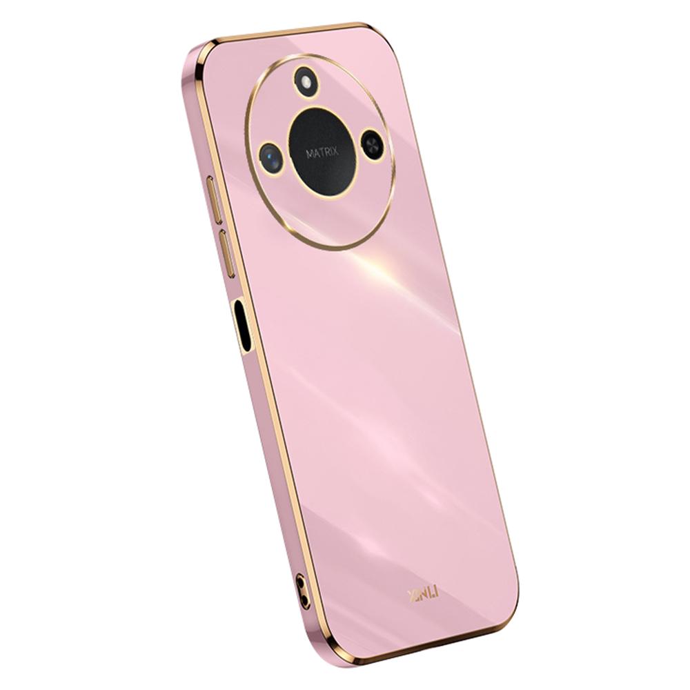XINLI For Honor X60 5G Case TPU Phone Cover with Electroplating Frame E