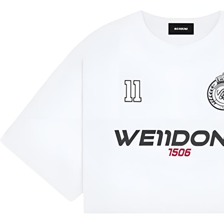 We11done Ss26 Letter Logo Loose Fit T-Shirt Unisex Tops WD-TT2-26-955-U-WH