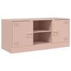VidaXL TV Cabinet Pink 99x39x44 Cm Steel, TV Bench, TV Unit, Multimedia Cabinet, TV Sideboard, Hi-fi Cabinet, Center of 841686