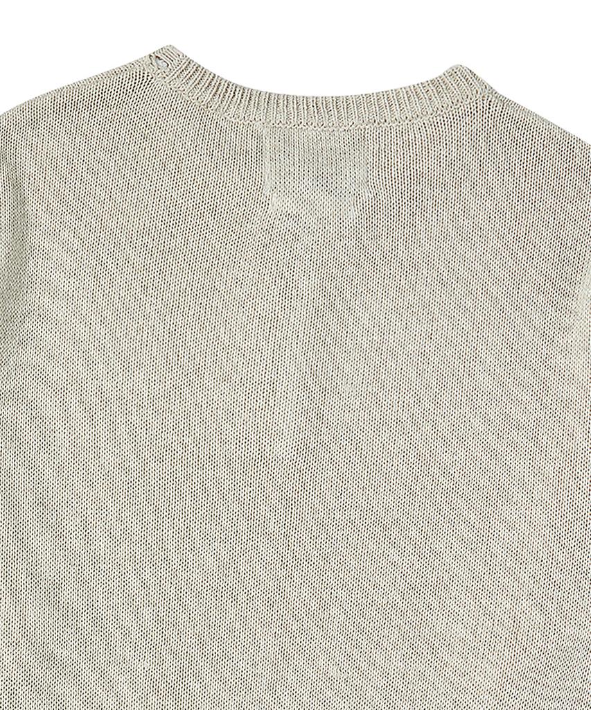 BEYOND CLOSET [Collection Line] Linen Blended Vintage Garment Henley Neck Knit Ivory