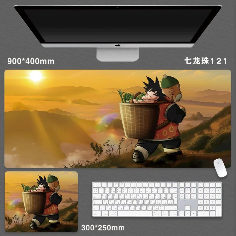 High Quality Japanese Animation Seven Dragon Ball Mouse Pad Oversized Boys Animation Two-dimensional E-sports Game Computer Keyboard Student Desk Pad