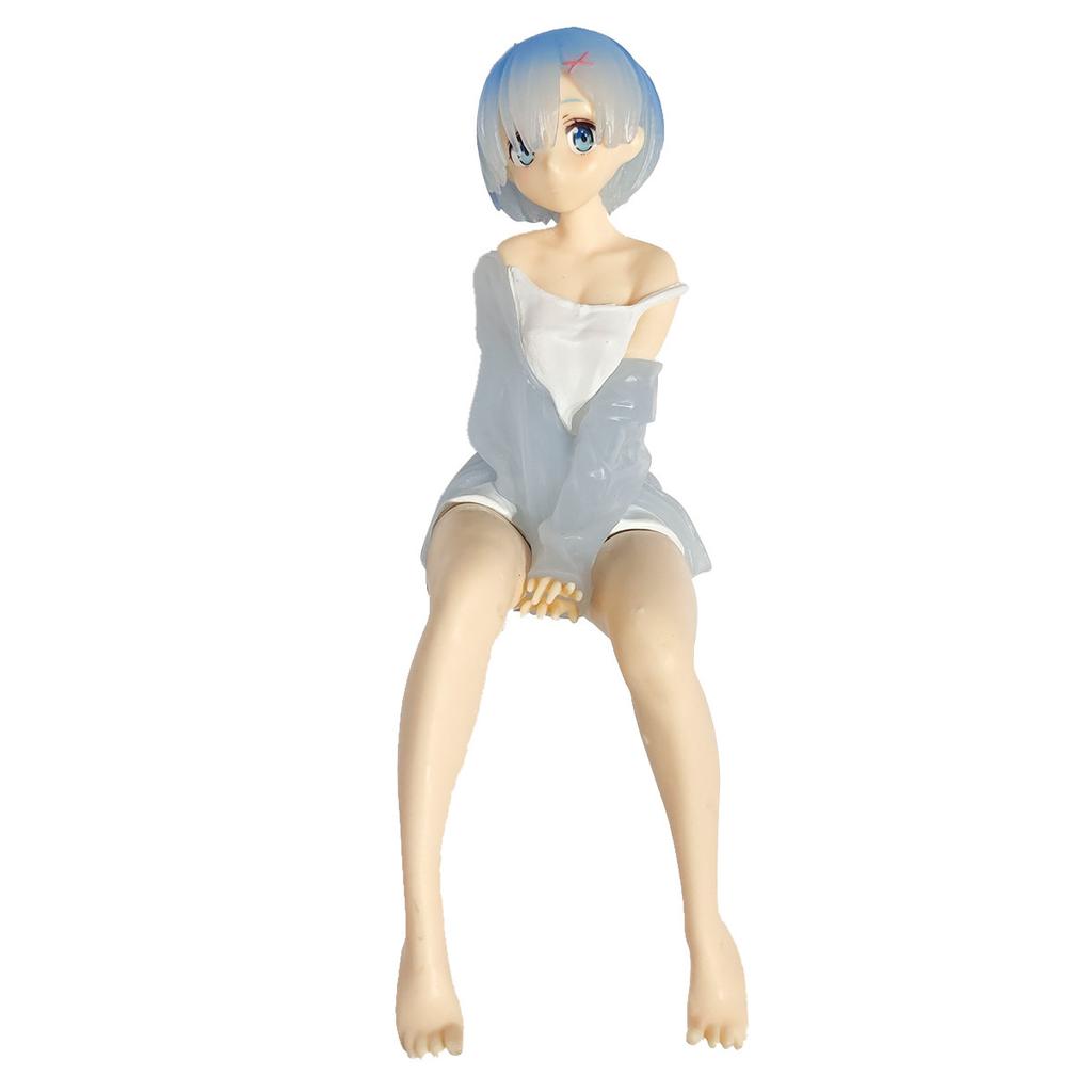 Life In a Different World from Scratch Sitting Ram Rem Figure Car Ornament Instant Noodles Pressed Doll