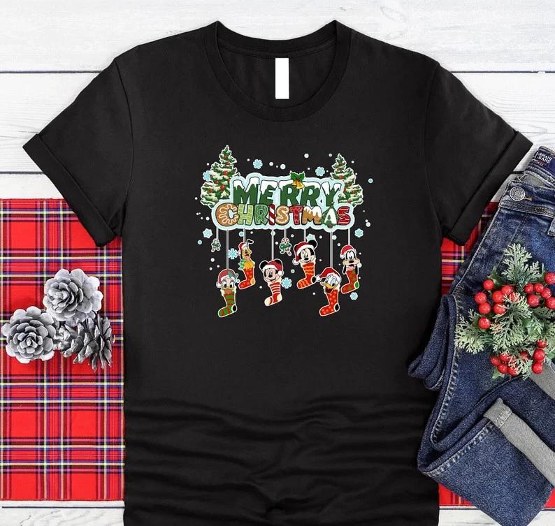 Mickey And Friends Merry Christmas Tshirt Unisex S