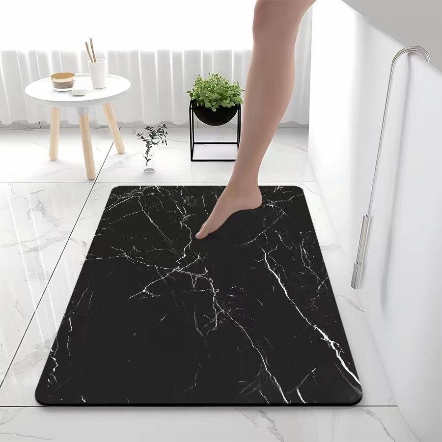Light Luxury Marble, Diatom Mud, Water-absorbing Quick-drying Floor Mat, Non-slip and Dirt-resistant At the Bathroom Door