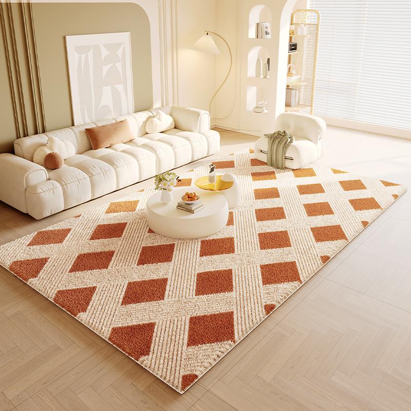 VIKAMA Cream Wind Carpet Living Room 2025 New Sofa Coffee Table Blanket Household Winter Thickened Anti-Slip And Dirt Floor Mat