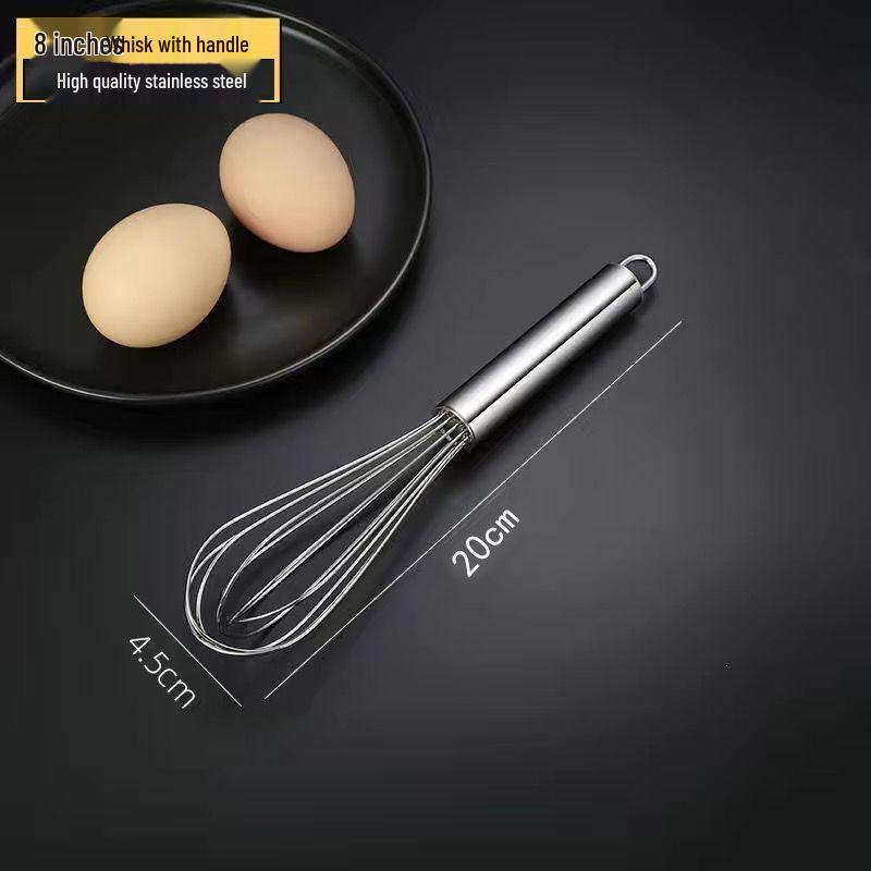 304 Stainless Steel Handheld Egg Beater Whisk for Baking and Mixing