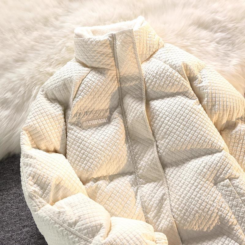 Women's Winter Thickened Warm Stand-up Collar Jacket Solid Color Loose Retro Casual Jacket