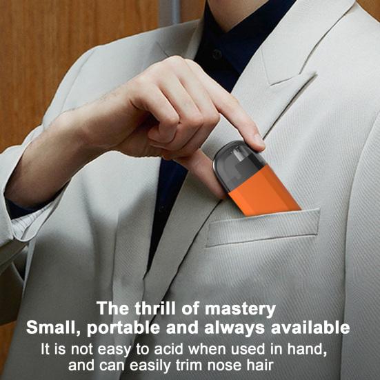 Nose Hair Trimmer IPX7 Waterproof Wet/Dry Use Low Noise Rechargeable Nose Hair Trimmer with Long