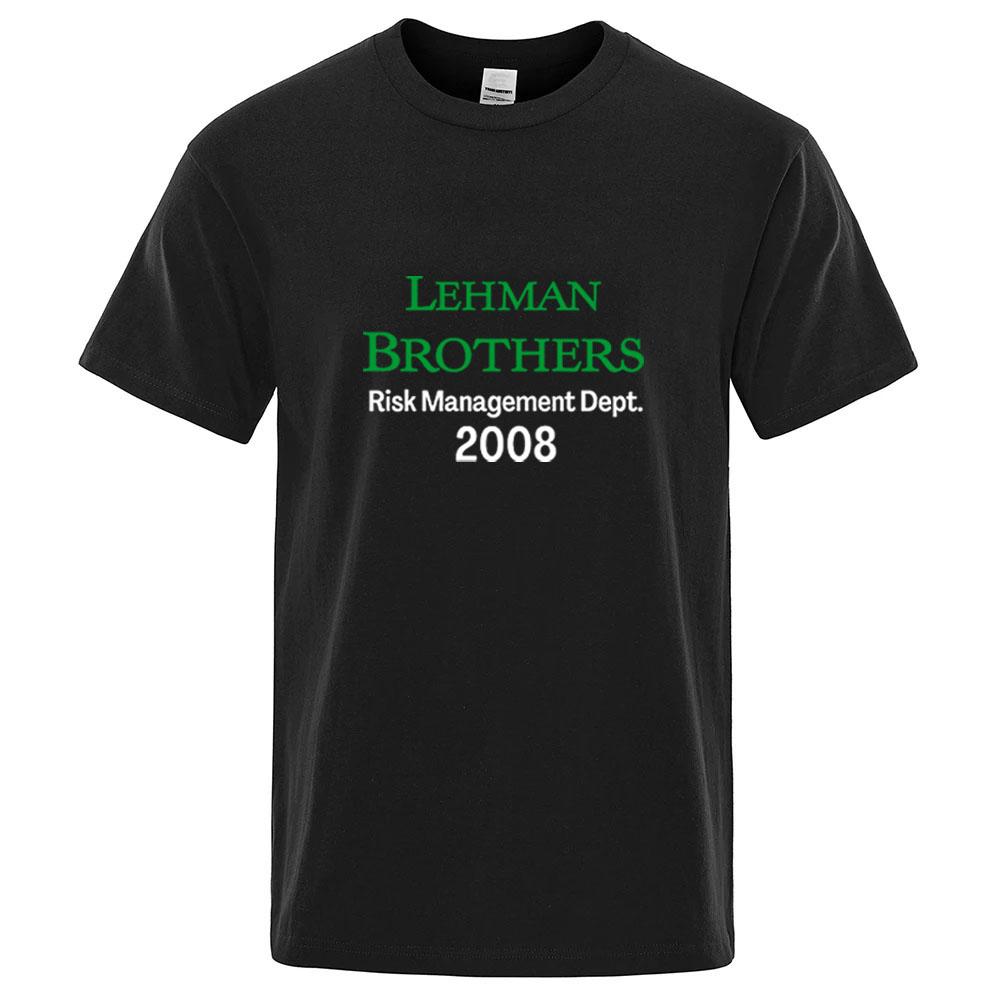 2025 Lehunisex Brothers Risk Unisexageunisext Departunisext Unisex High Quality Print Solid Color Short Sleeve TShirt Comfortable Casual Tops