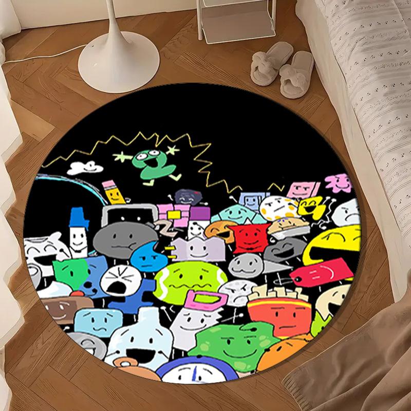 Colorful Dream Island Collage Round Rug for Livingroom,Bedroom, Palyroom, Chair Rug, Area rug, Circle Carpet, Large Size Fan Christmas gift