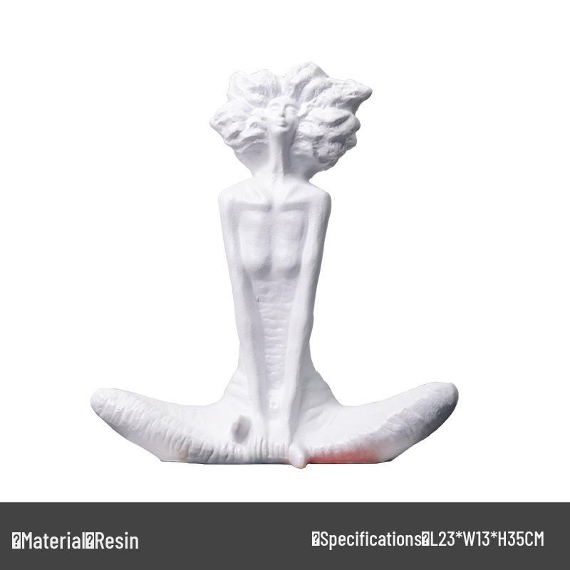 Black and White Minimalist Girl Sculptures for Living Room Decor – Special Offer