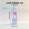 1PC I Love JESUS Cross Heart Print 750ml Color Plastic Sports Water Bottle Leakproof Flip Straw Lid Suitable for Sports Office Home Use