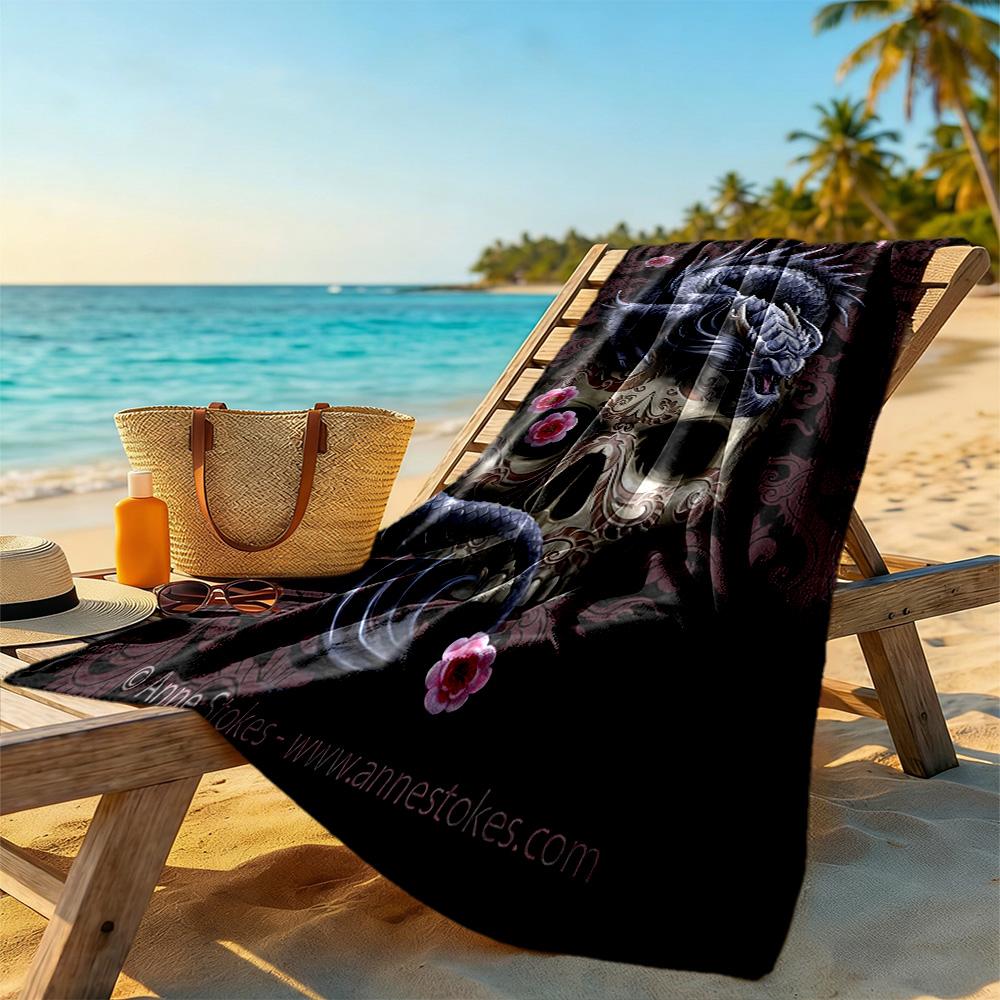 Gothic Style Beach Towel High Absorbency & Quick-Dry Comfortable Lightweight