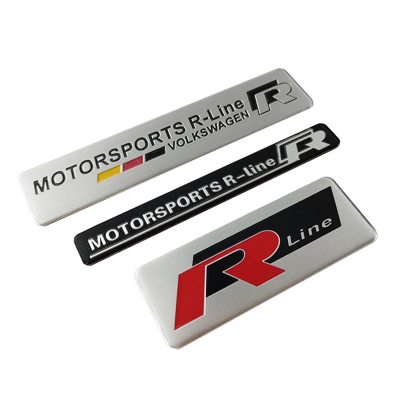 2026 Hot For VW VOLKSWAGEN 3D Aluminum R Line Logo Car Body Decoration Stickers Rline Rear Trunk Emblem Badge For VW Golf 6 8 7