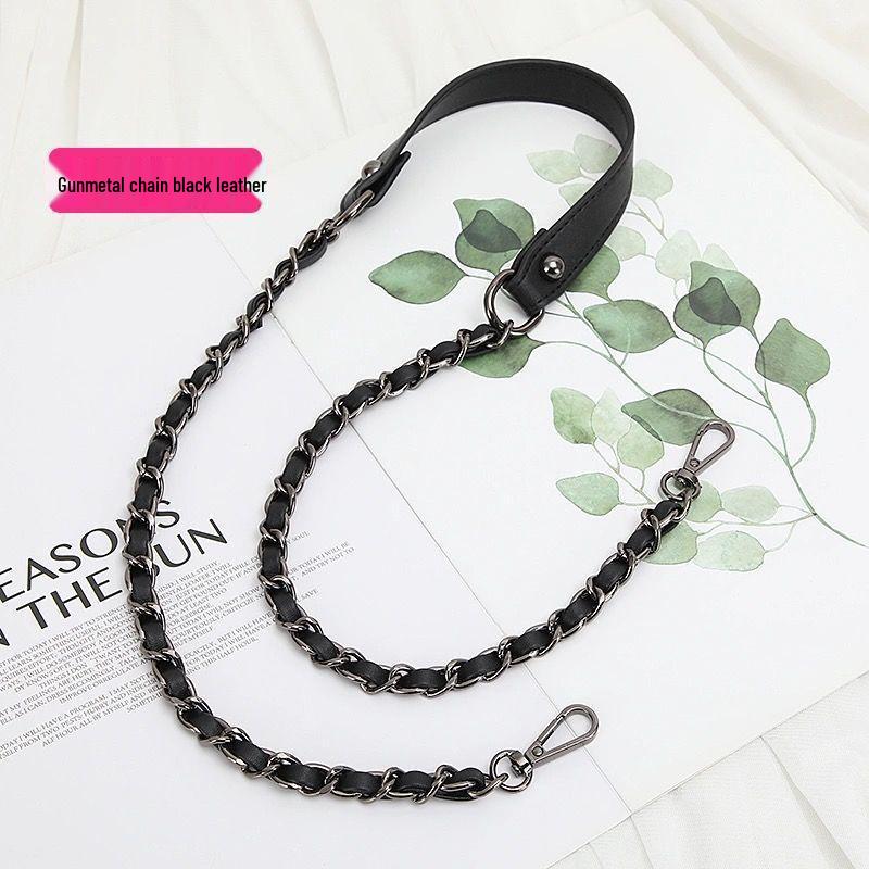 Women's Leather Crossbody Bag Strap - Versatile, Durable Metal Chain, Fade-Resistant, Sold Separately.