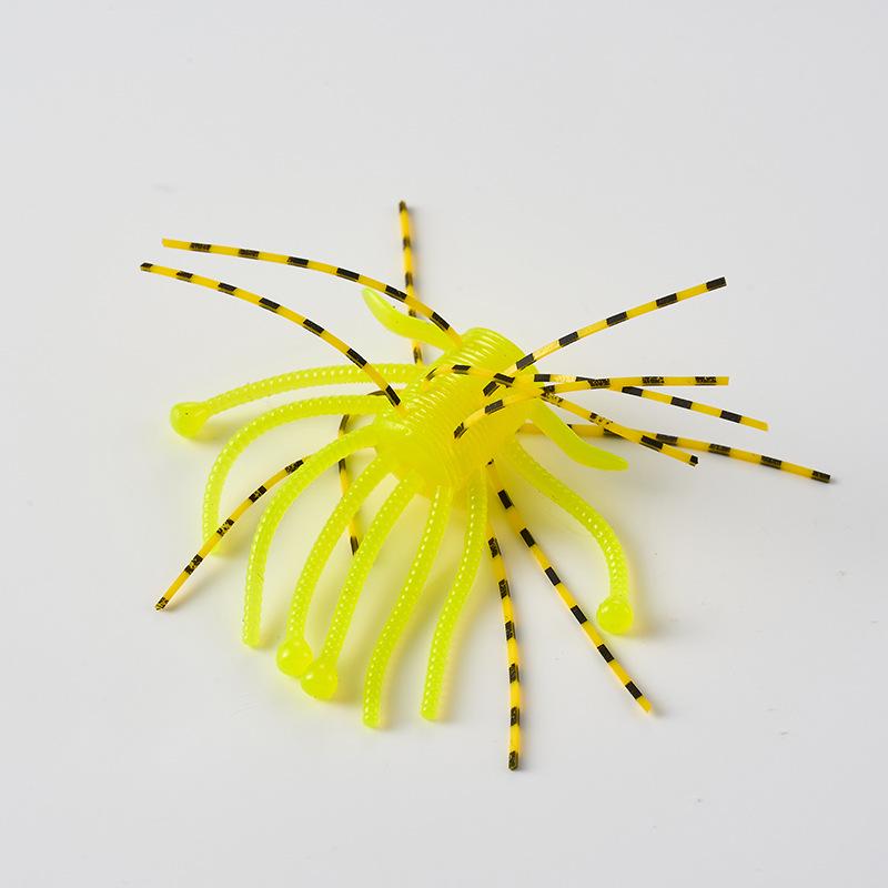 Revised Product Name: Lead-Free Slow-Sinking Black Spider Soft Lure for Sea Fishing
