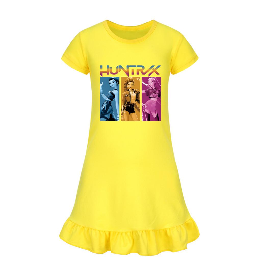 Hunters Kpop Demon Girl Sleep Dress With Ruffle Skirt For Kids Lounge Sleep And