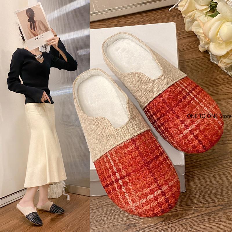 Half Slippers for Women To Wear Out New Summer Versatile Woven Breathable Flat Bottomed Baotou Lazy Sandals Tenis Feminino