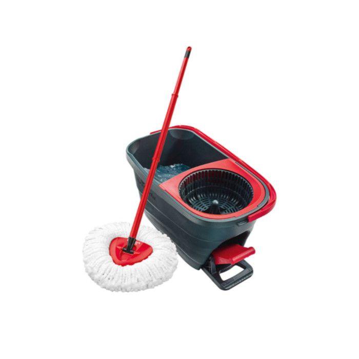 Kit de lavage VILEDA Turbo Smart Système. Serpillère + seau. Système d'essorage centrifuge.