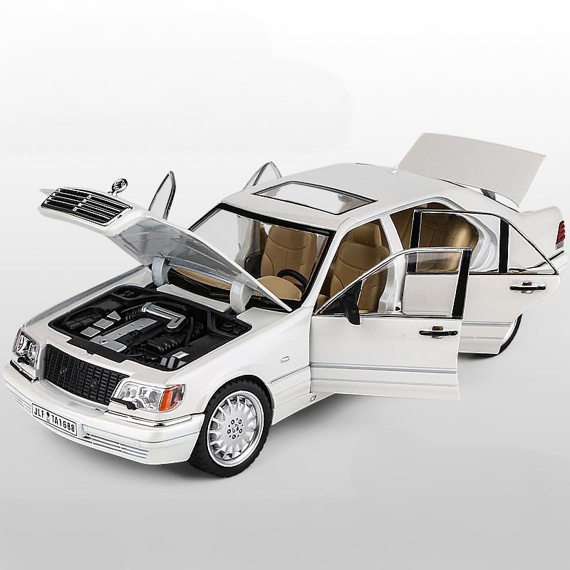 1:24 Mercedes Benz S W140 320SEL luxury cars Alloy Metal Diecast Model Car Sound And Light Pull Back Birthday Present For Child