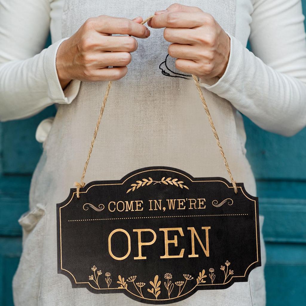 Open Closed Sign, 11.81x7.87in Open Closed Signs for Business Double Side Come in We’re Open Sorry We’re Closed Signs for Business Window Shop