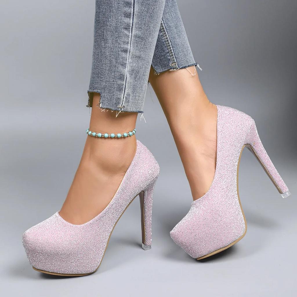 Fashion Women Pumps Stiletto Sexy High Heels Women 2025 New Spring Summer Casual Plus Size Pumps Platform Wedding Shoes Zapatos De Mujer