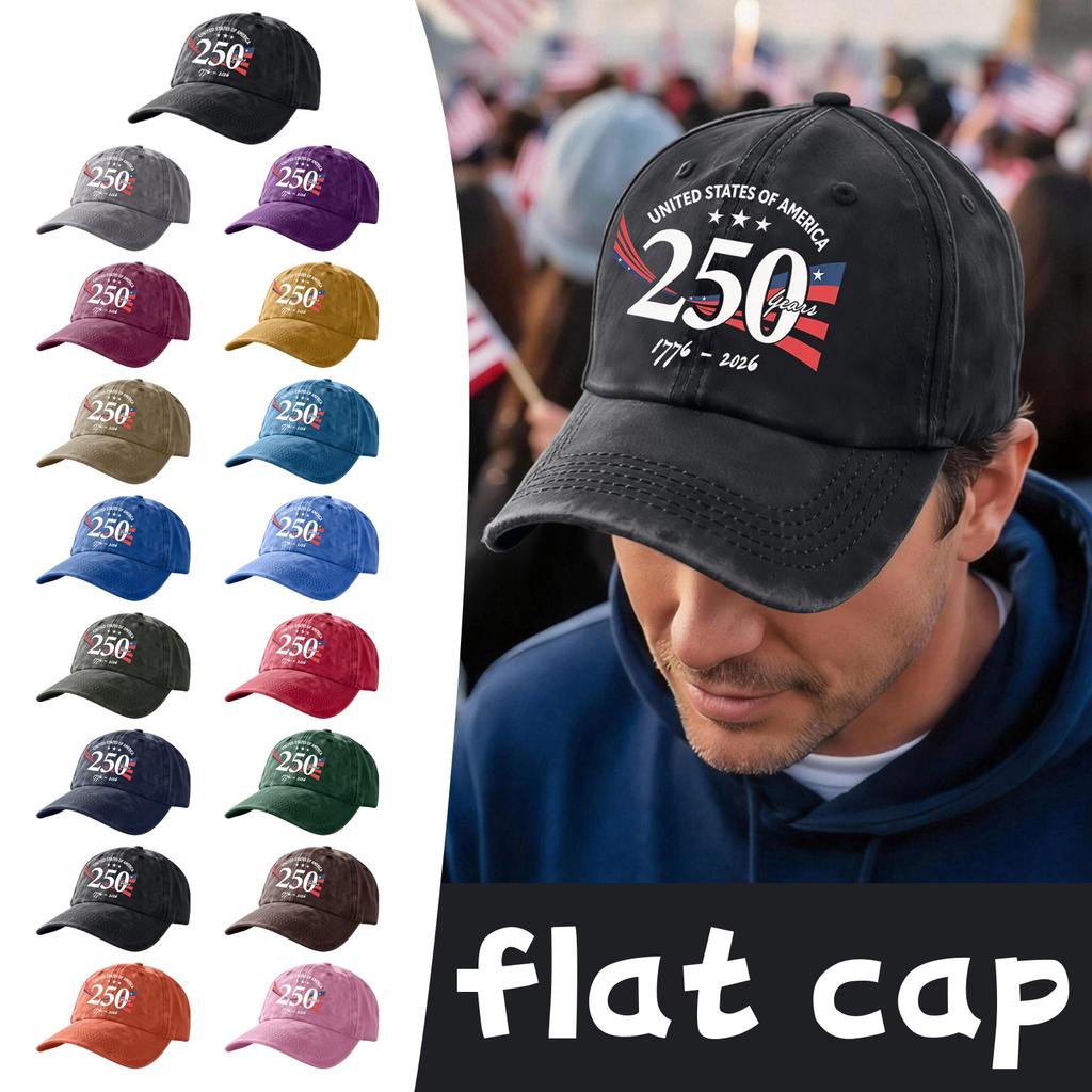 Men's and Women's Matching American 250th Anniversary Anniversary Embroidered Vintage Washed Baseball Cap