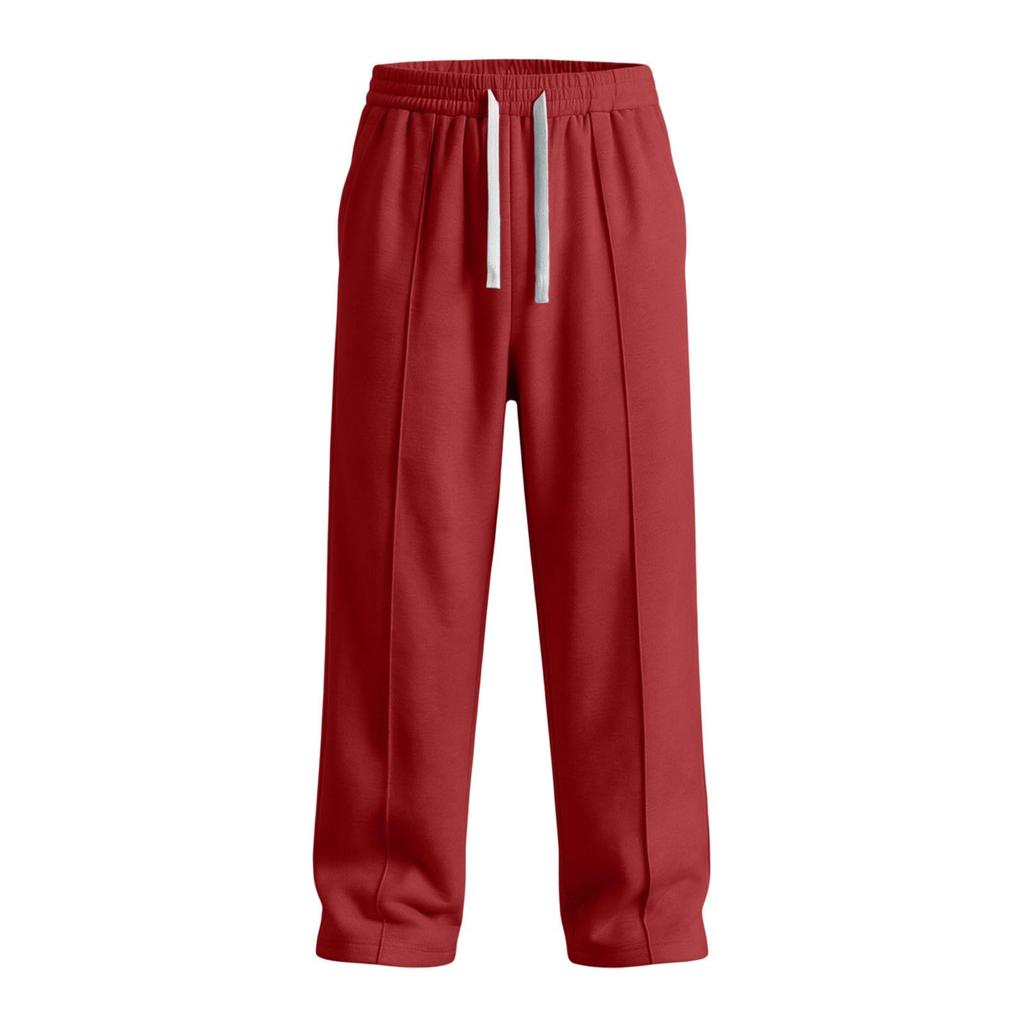 Men's Casual Color Sweatpants with Elastic Waist and Straight Leg