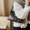 French Leather Underarm Bag Solid Color Commuting Shoulder Bag Fashion Women's Armpit Bag  Winter