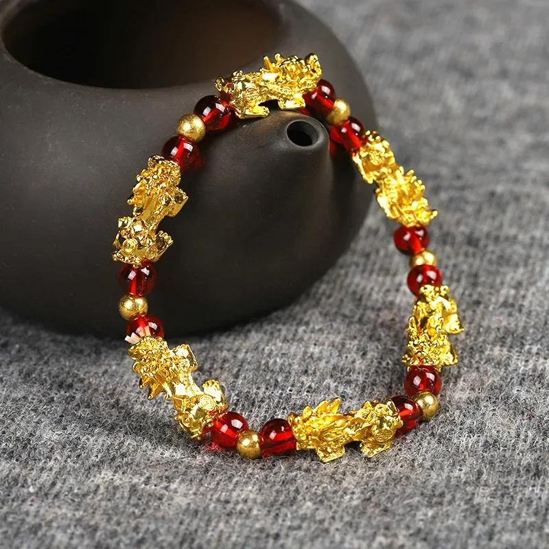 B38 Cute Bracelet Good Luck Mascot Bracelet Chinese Beast Wealth Honor Wristband Charm Exquisite Men Women Bracelet Trend Femme
