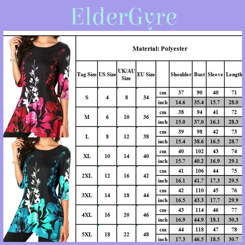 Plus Size Womens Asymmetric Floral Printed Short Sleeve Tunic Blouse For Summer Comfort