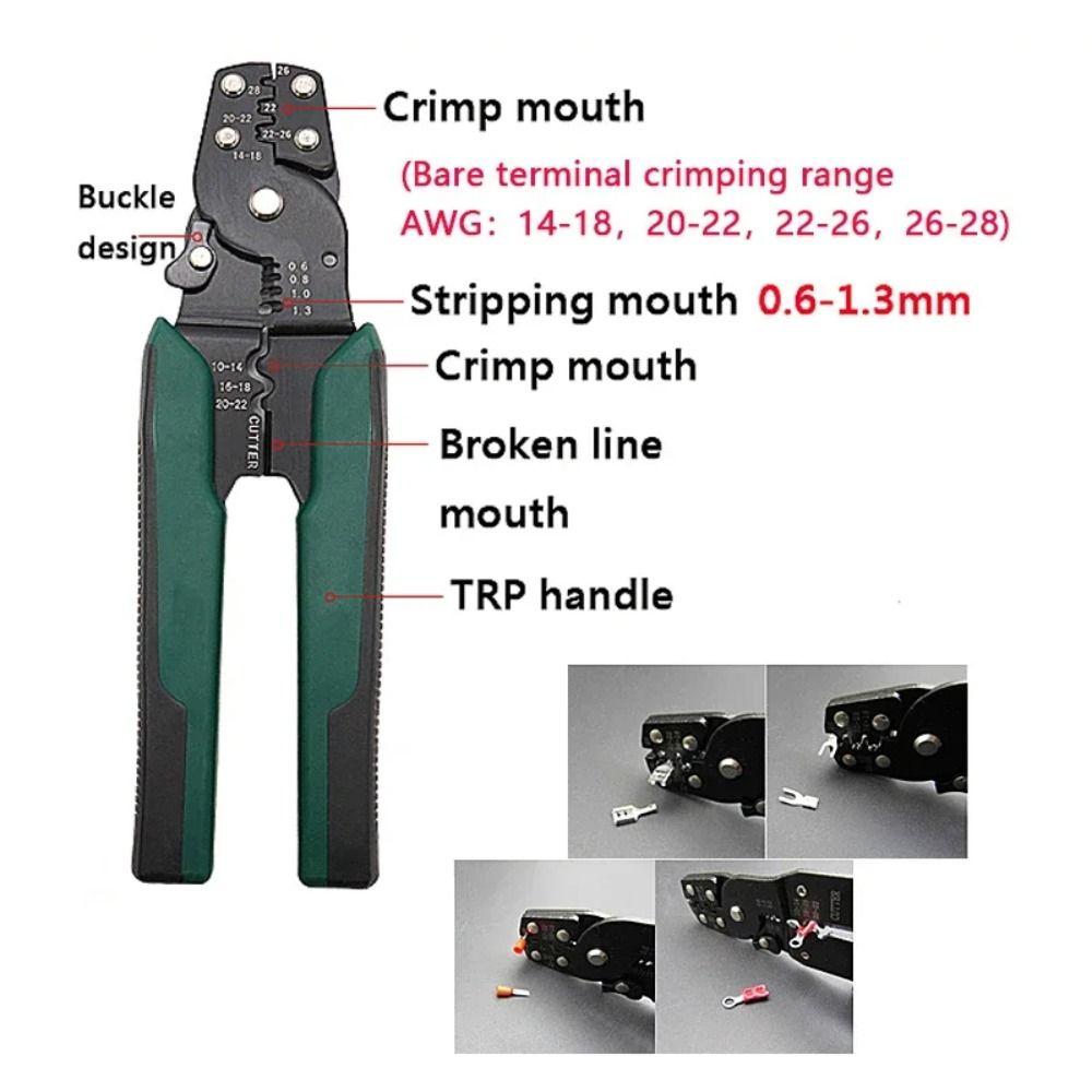Mini Size Electric Terminal Crimping Pliers 10-26 AWG Hand Crimping Tool Professional Use