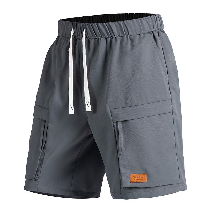 Men Summer Beach Shorts Casual Drawsting Shorts Multi-pocket Cargo Shorts Male Short Pants